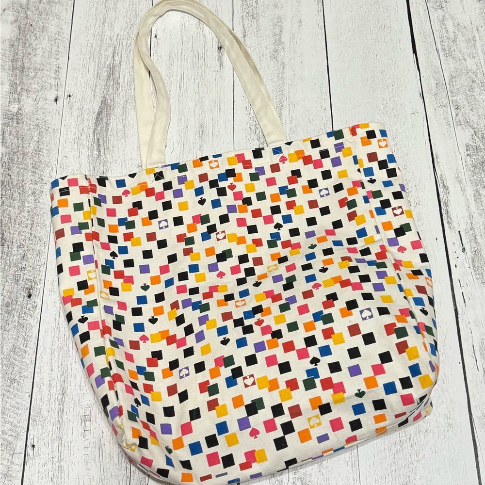 Kate Spade Colorful Square Pattern Tote